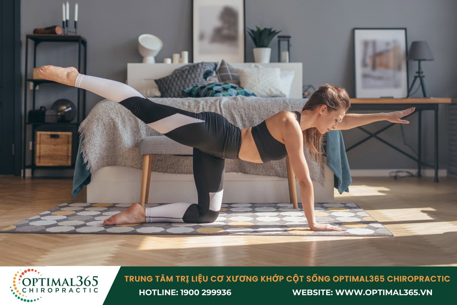 Bài tập Bird - Dog giữ cân bằng và làm mạnh nhóm cơ lưng