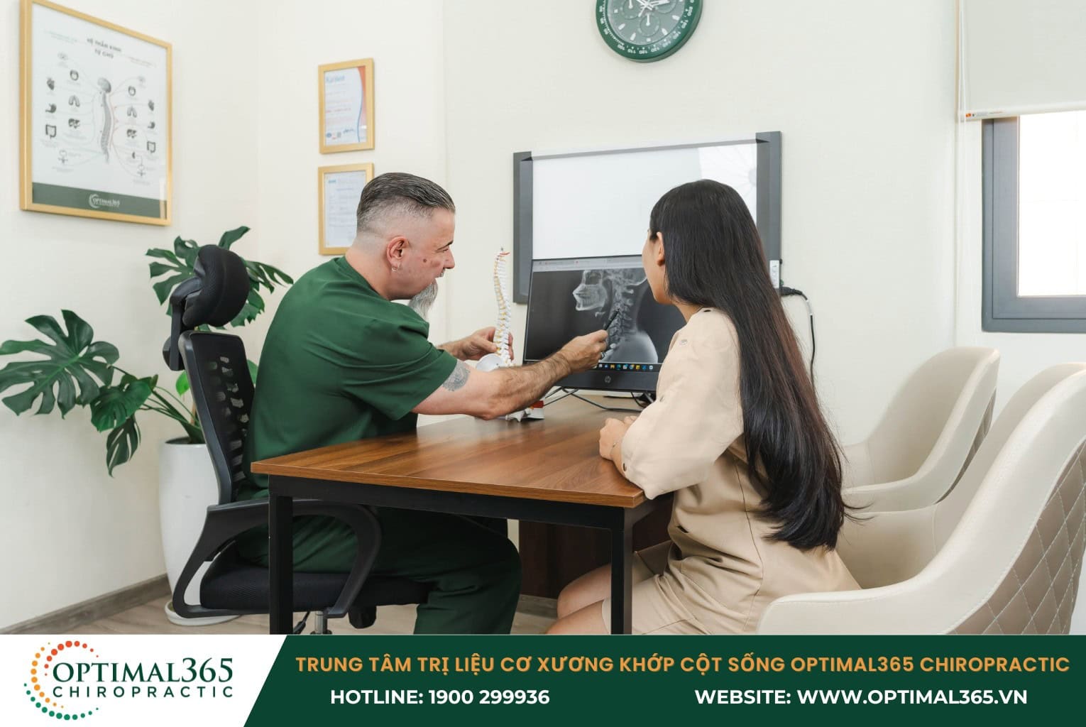 Vật lý trị liệu cổ vai gáy tại Trung tâm Trị liệu Cơ xương khớp Cột sống Optimal365 Chiropractic