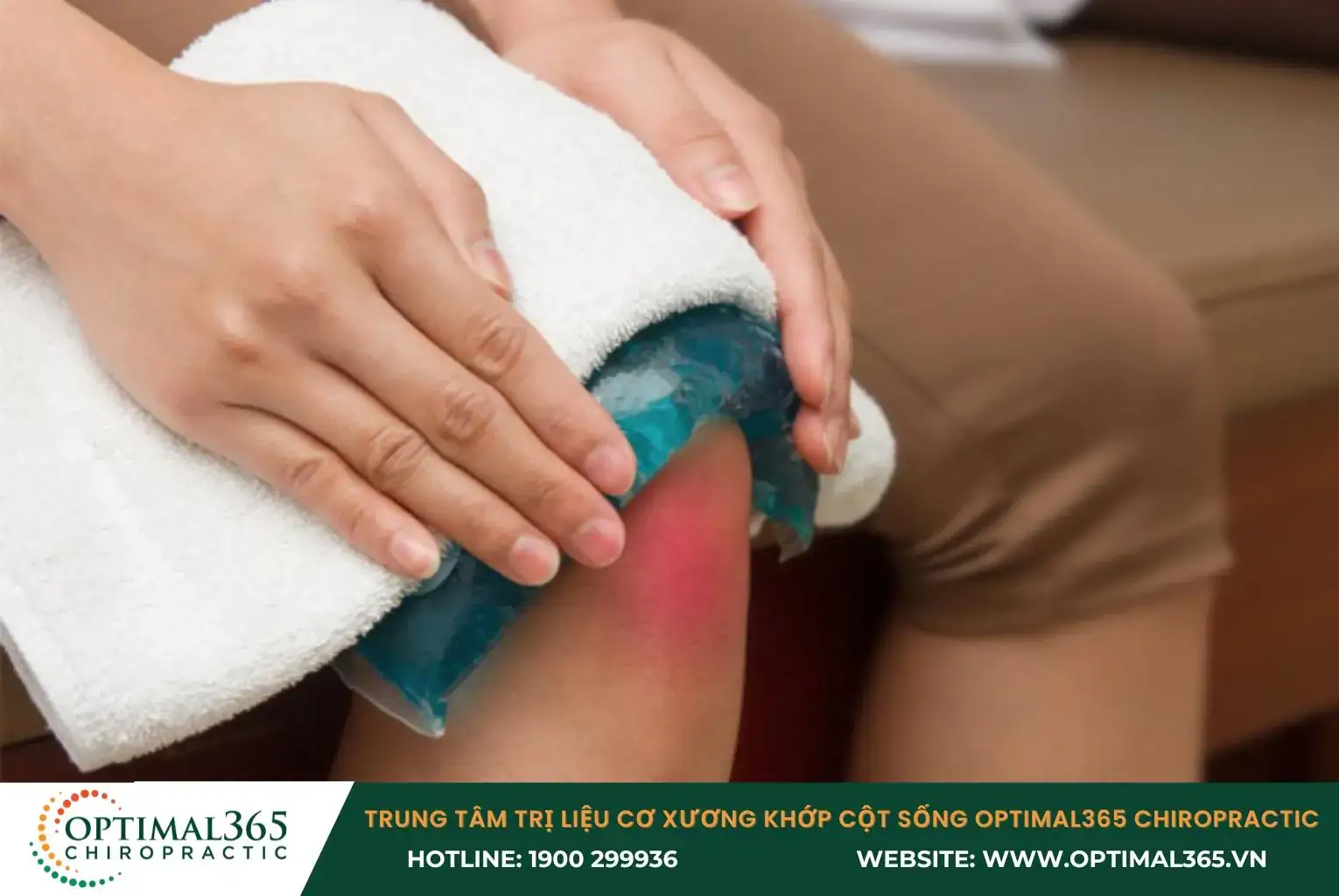 Thực hiện chườm lạnh để giảm đau nhanh chóng