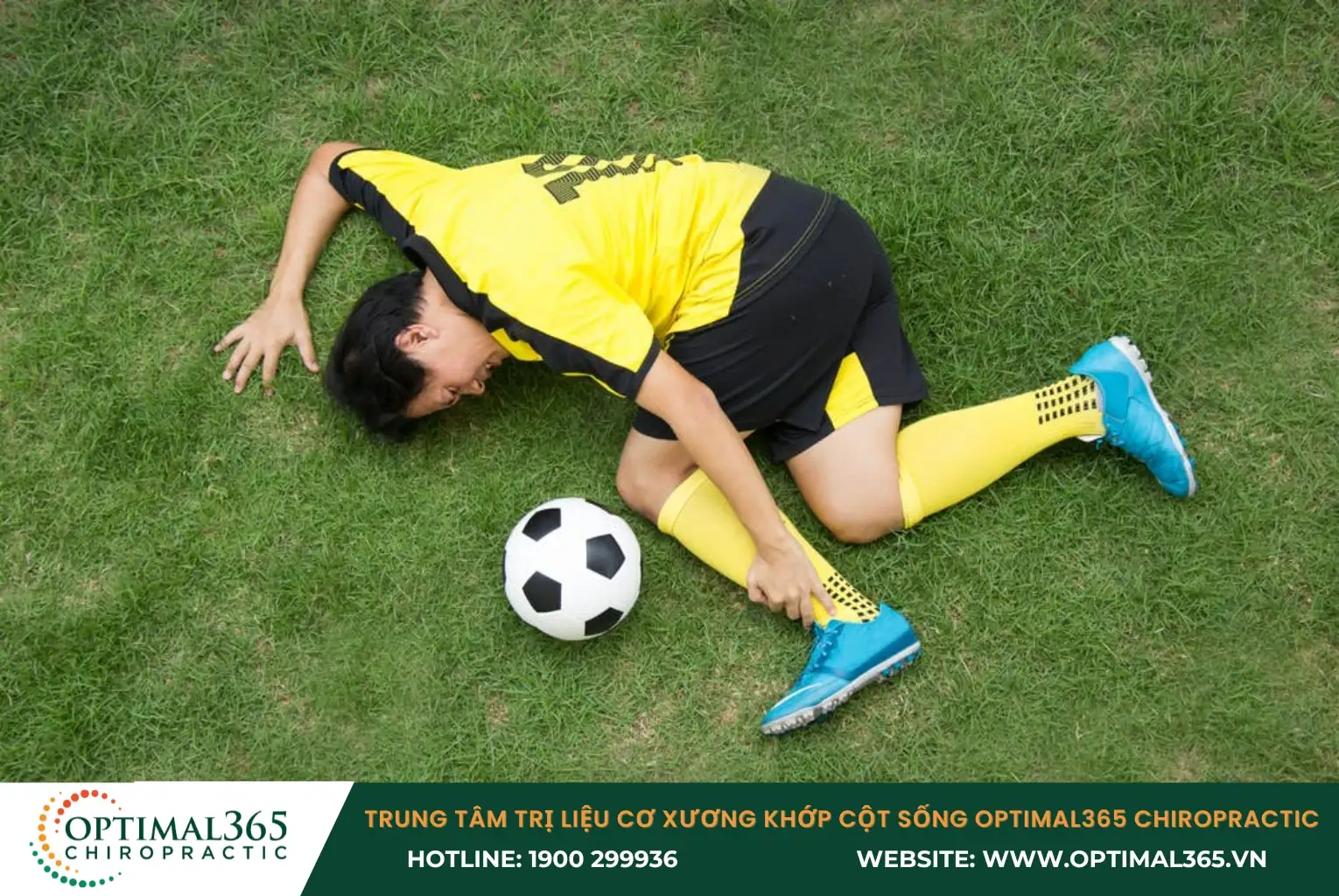 Mắt cá chân là vị trí dễ bị tổn thương khi chơi bóng đá