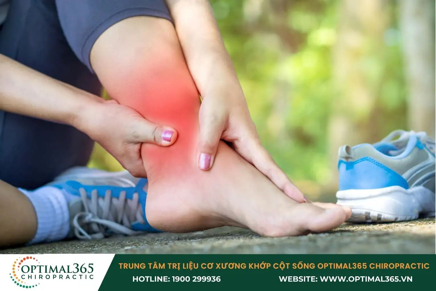 Dây chằng ở cổ chân giãn quá mức gây bong gân