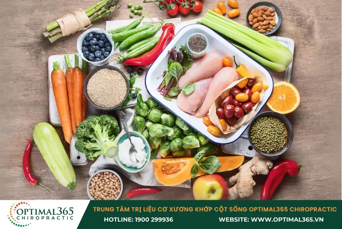 Thực hiện chế độ ăn đầy đủ, tốt cho xương khớp