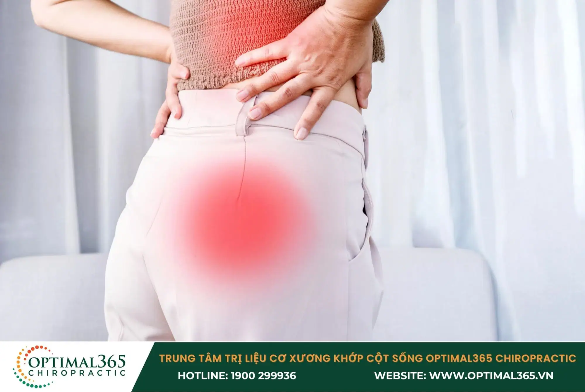 Đau thần kinh tọa gây ra cơn đau lưng dưới gần mông