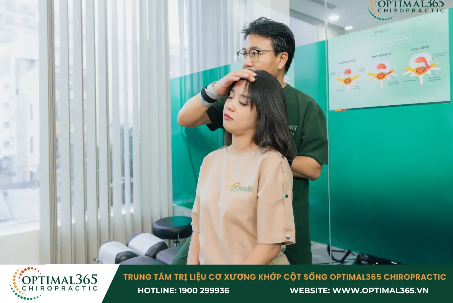 Trị liệu thần kinh cột sống tại Optimal365 Chiropractic giúp giảm đau đầu kéo dài