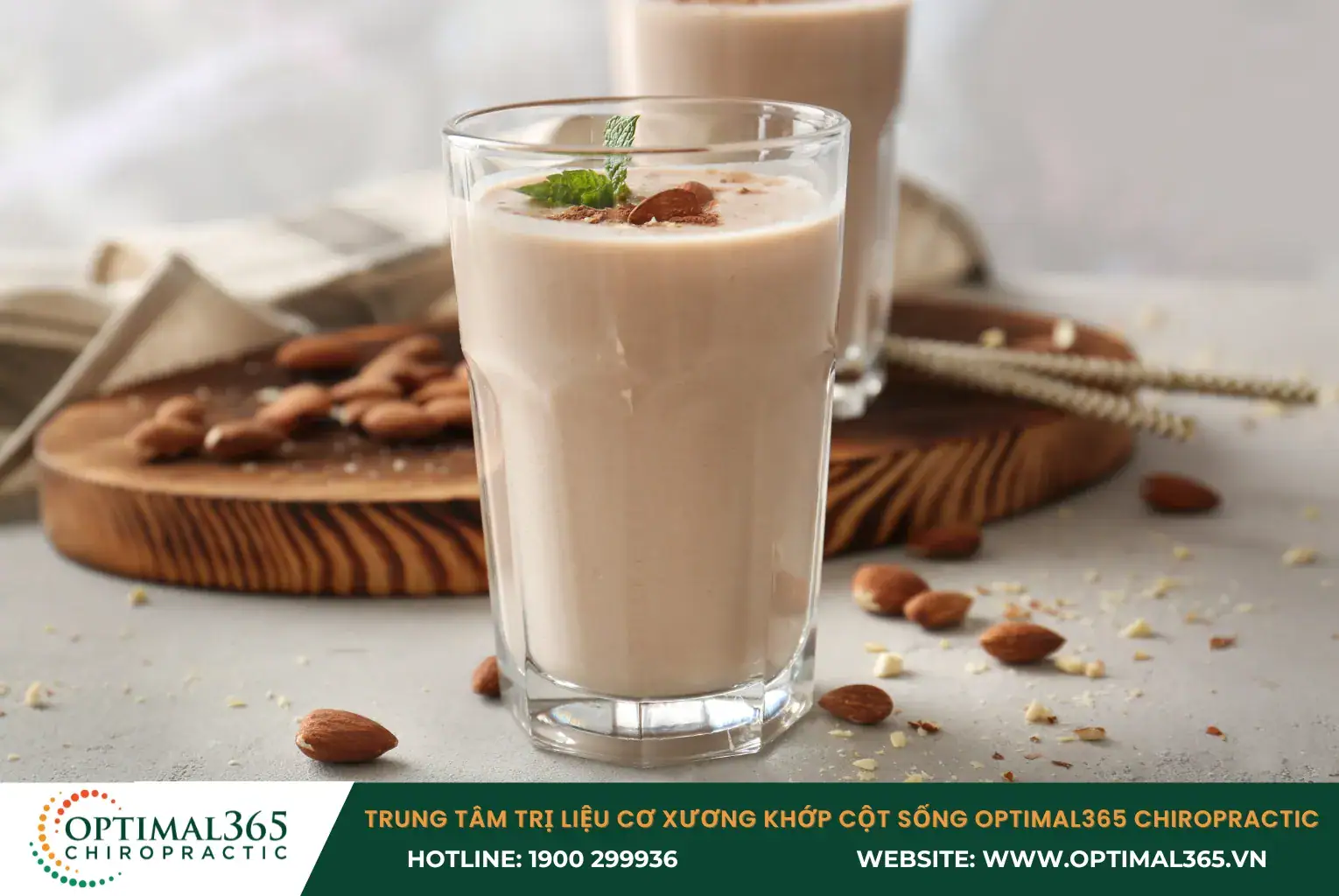 Uống sữa hạt điều, hạnh nhân để giảm đau đầu