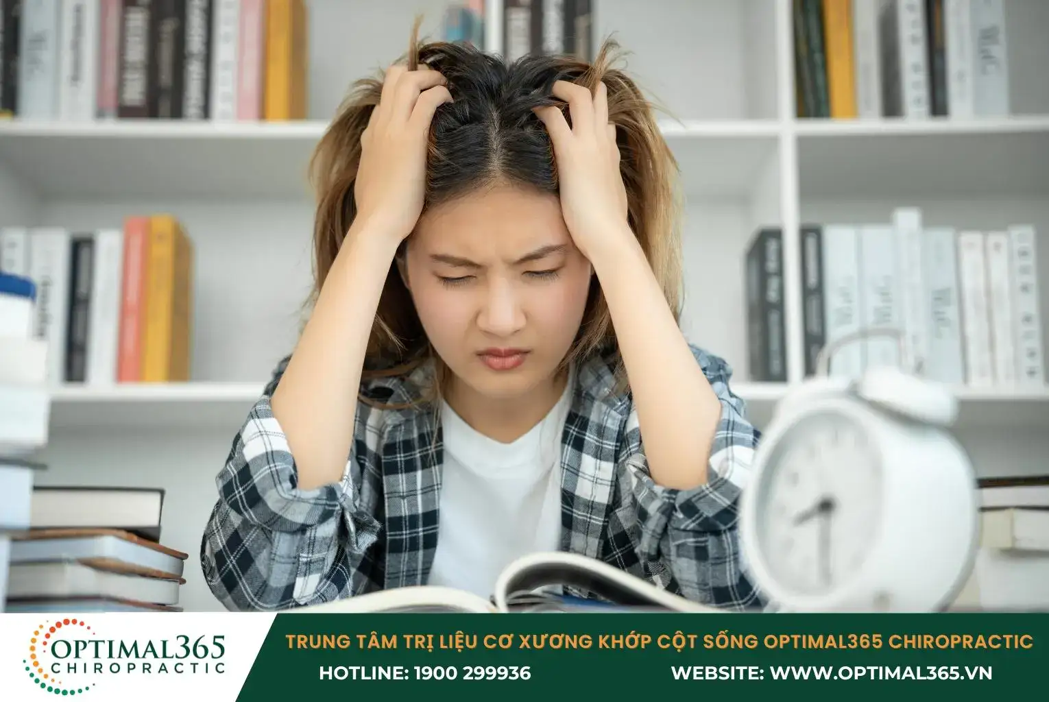 Đau khắp đầu có thể do căng thẳng, rối loạn giấc ngủ, thay đổi nội tiết tố