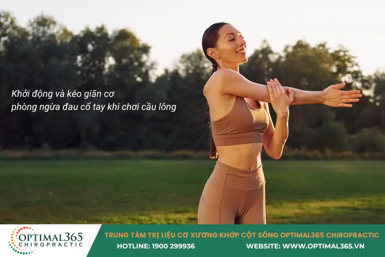 phòng ngừa đau cổ tay khi chơi cầu lông