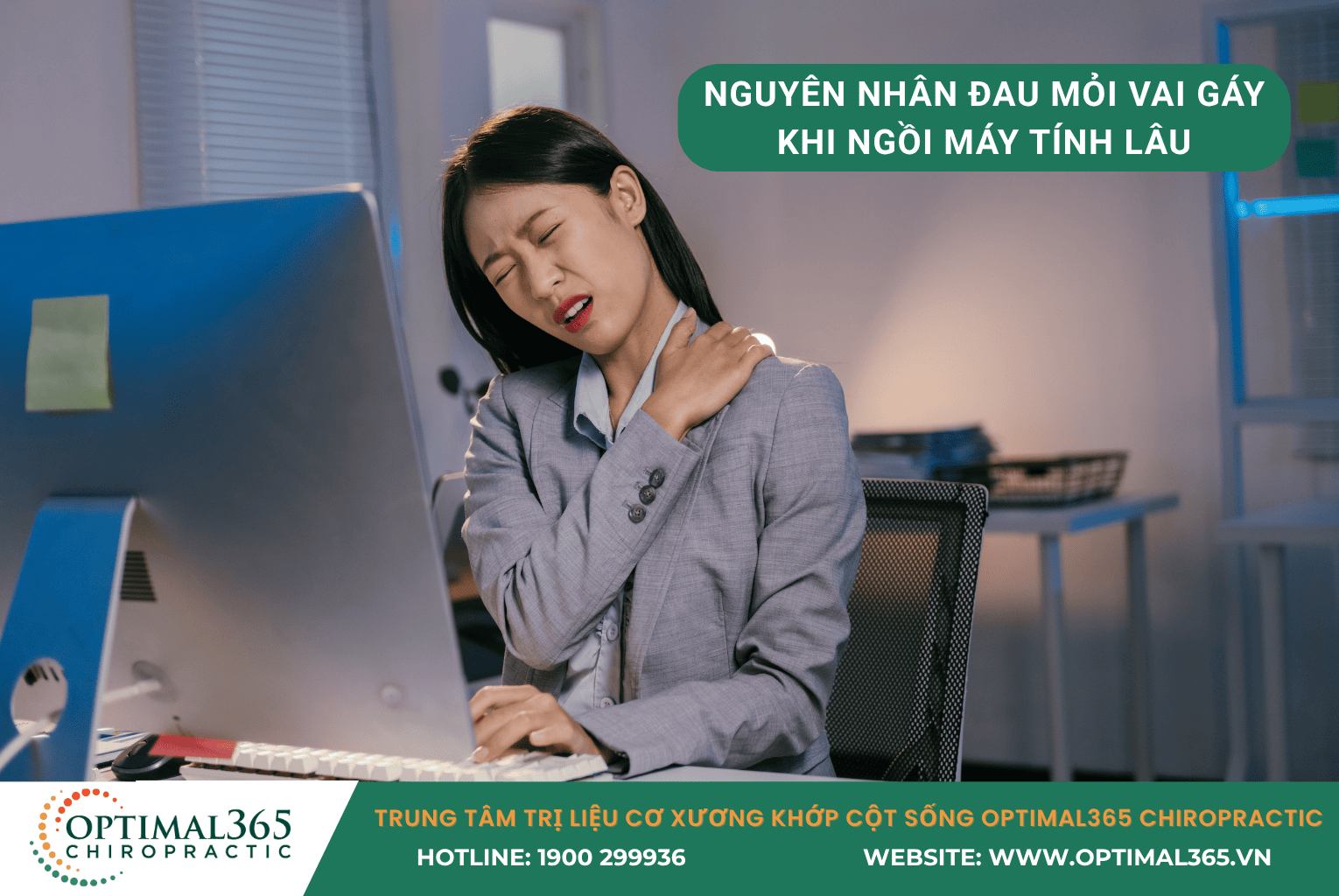 Nguyên nhân gây đau mỏi vai gáy khi ngồi máy tính lâu