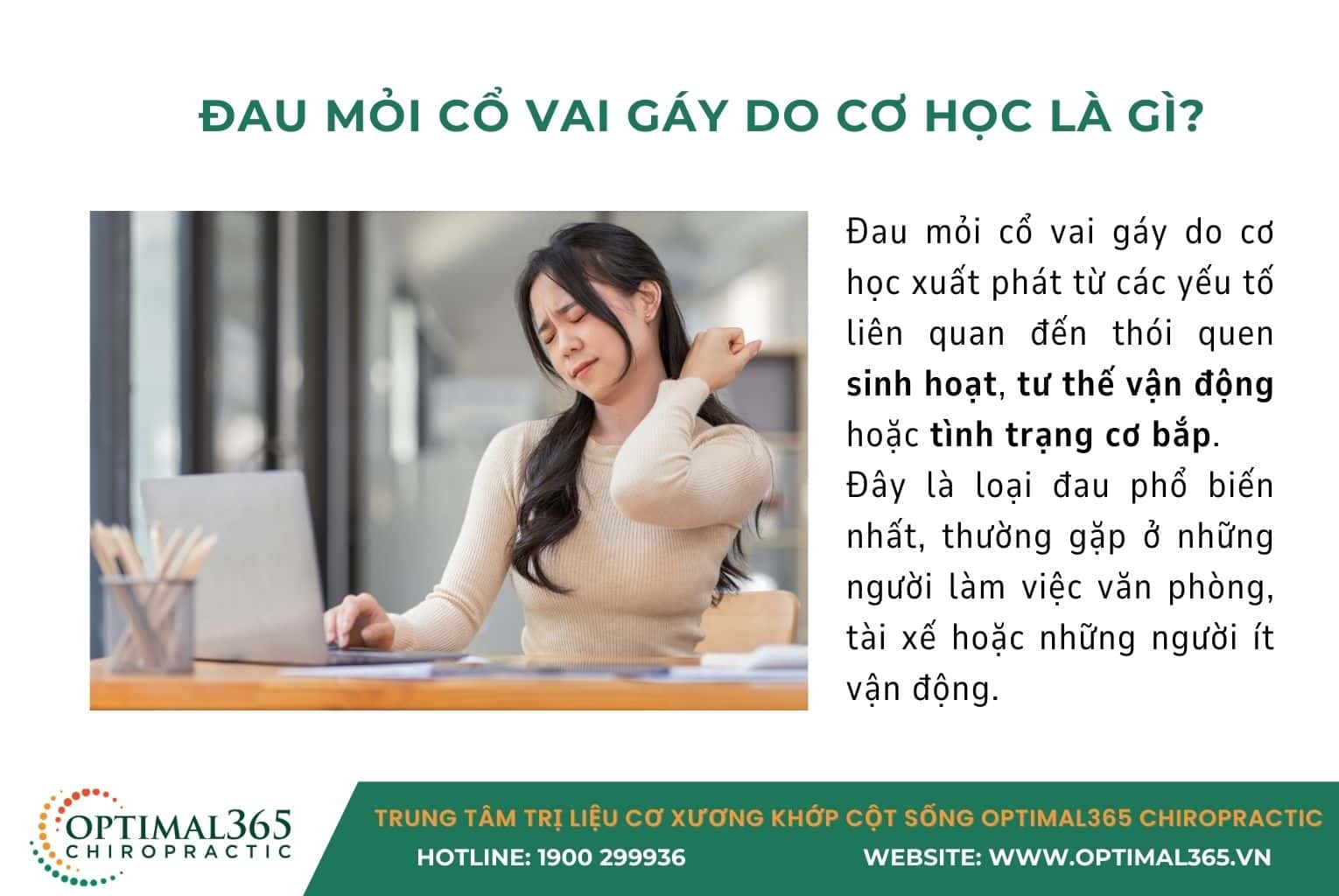 Đau mỏi cổ vai gáy do cơ học