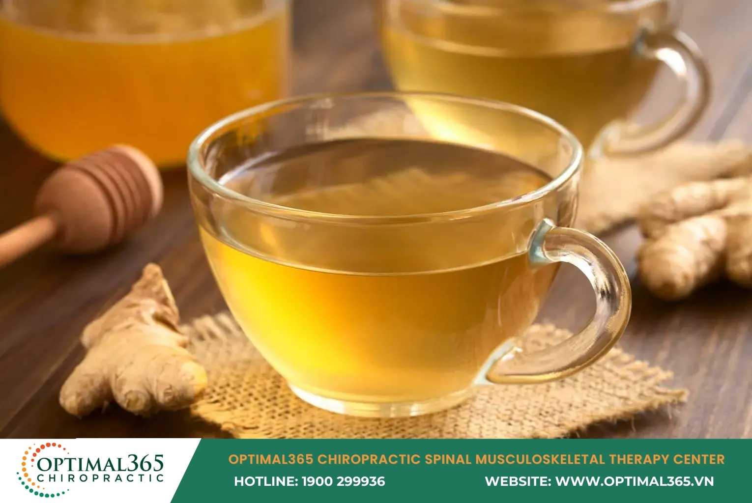 Ginger tea helps relieve headaches and promotes relaxation effectively