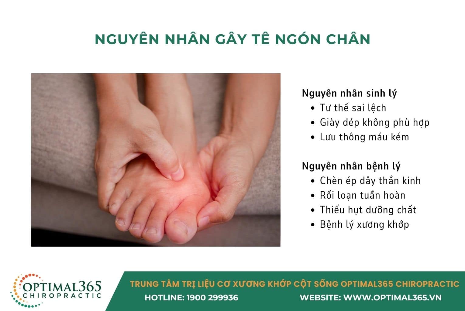 nguyên nhân tê ngón chân