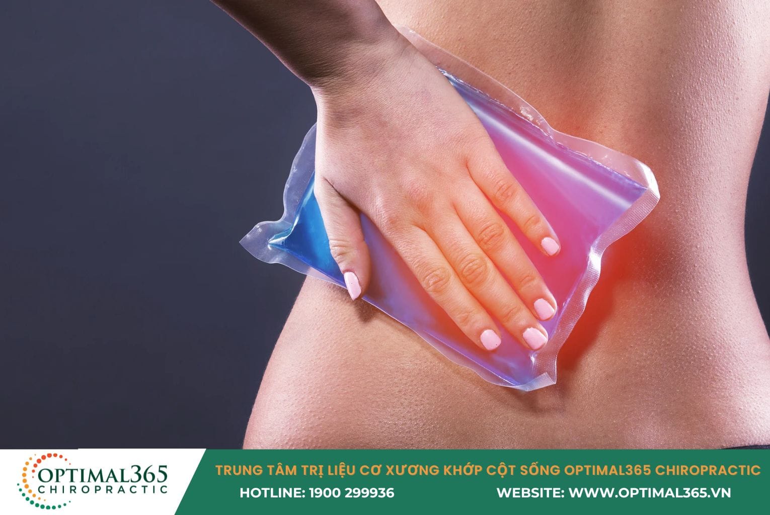 Chườm lạnh vùng thắt lưng là biện pháp giảm đau lưng tê chân tại nhà hiệu quả